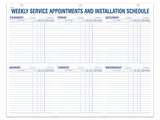 Route Sheet - Form 9927 - Weekly Appointments
