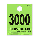 4 Part Heavy Brite Dispatch Numbers - Lime Green - 3000-3999