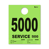 4 Part Heavy Brite Dispatch Numbers - Lime Green - 5000-5999