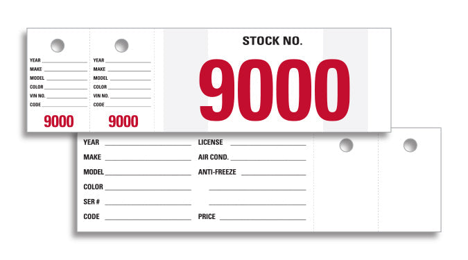 Vehicle Stock Number 9000-9999