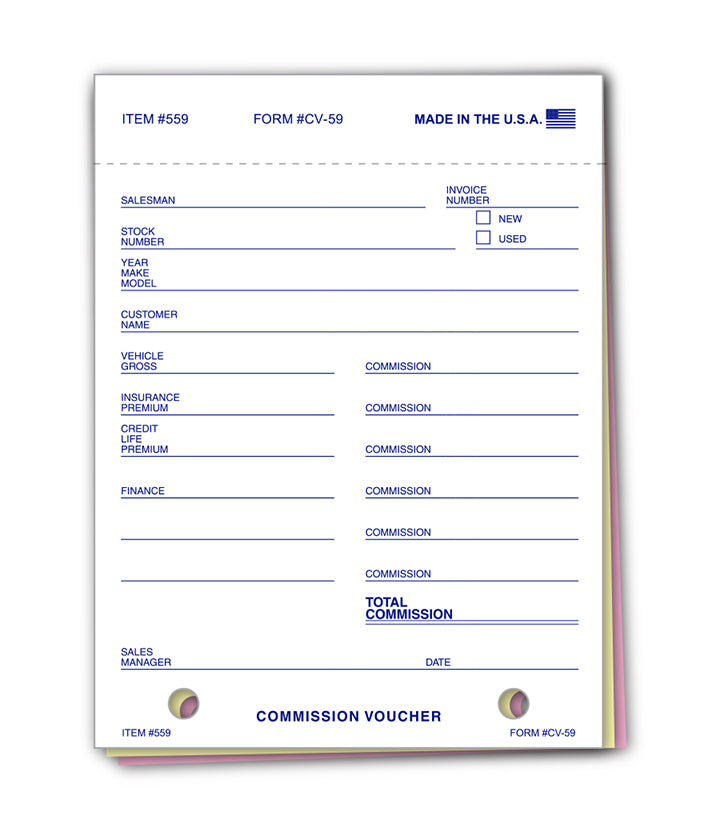 Commission Voucher - Form CV-59