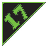 Angle Year Sticker Green Black 17