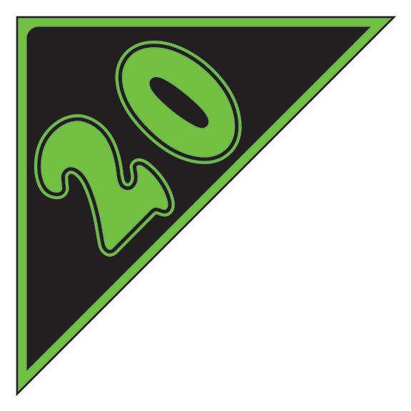 Angle Year Sticker Green Black 20