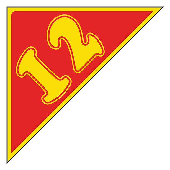 Angle Year Sticker Yellow Red 12