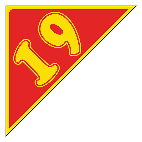 Angle Year Sticker Yellow Red 19