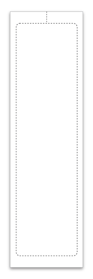 Addendum Sticker 3 1/8" x 11" - Peel and Seal Blank