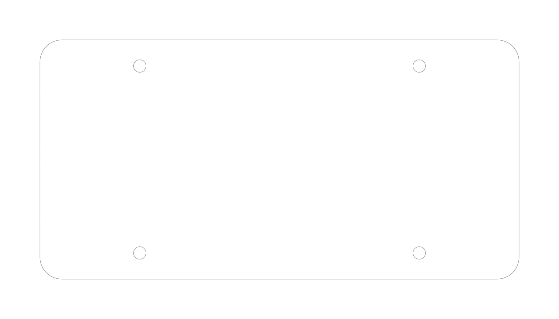 Blank Polyethylene Car Plate .023" -  100 per pack