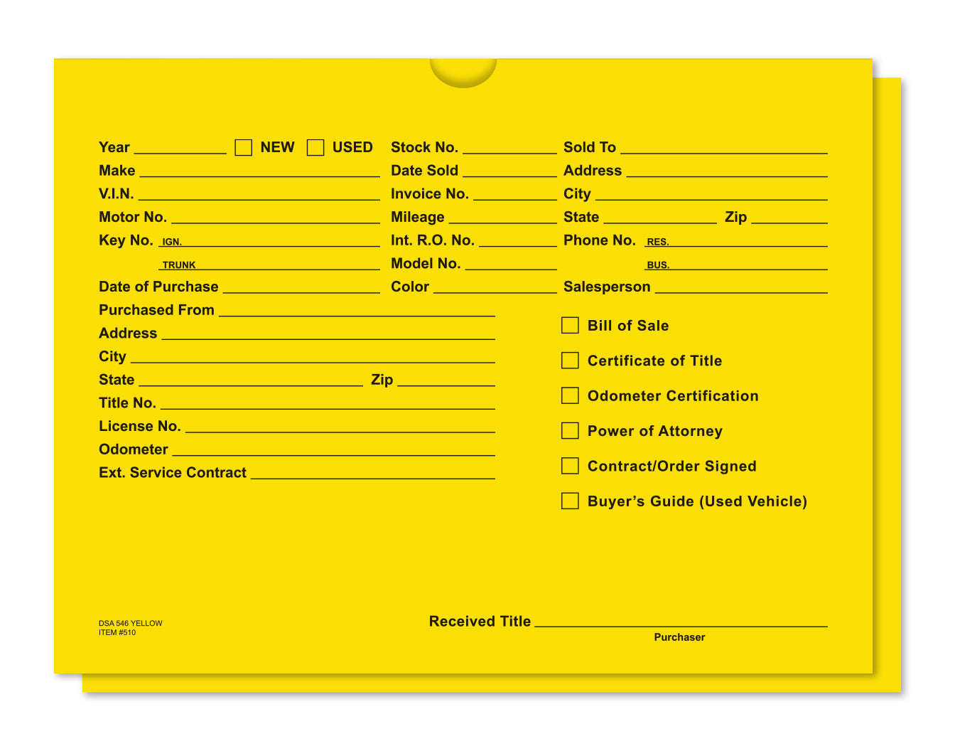 Deal Jacket - Printed - 100/Pack - Yellow