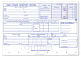 Used Vehicle Inventory Cards - 8" x 5 5/8"