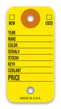 Key/Stock Tag - Yellow