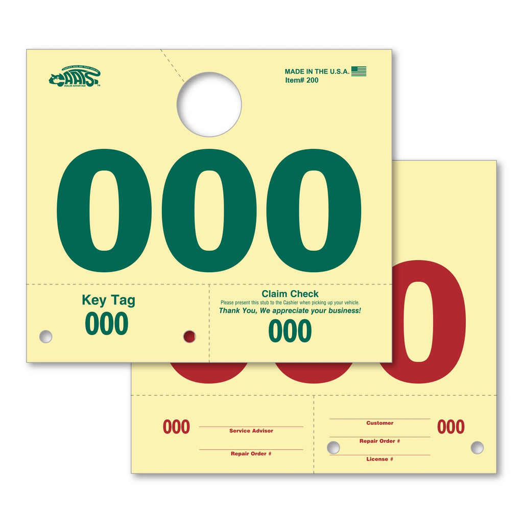 Support Tag Numbers Service Dispatch Number/Hang Tag - RL-78 000-999 – Autostoresupply.com
