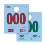 Service Dispatch Number/Hang Tag - Blue 000-999