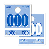 Service Dispatch Number/Hang Tag - Blue 000-999