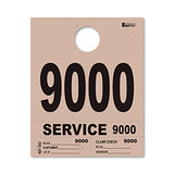 4 Part Heavy Brite Dispatch Numbers - Tan - 9000-9999