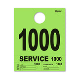 4 Part Heavy Brite Dispatch Numbers - Lime Green - 1000-1999