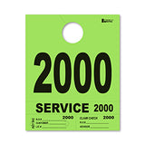 4 Part Heavy Brite Dispatch Numbers - Lime Green - 2000-2999