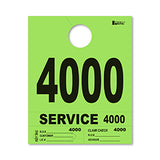 4 Part Heavy Brite Dispatch Numbers - Lime Green - 4000-4999