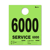 4 Part Heavy Brite Dispatch Numbers - Lime Green - 6000-6999