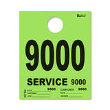 4 Part Heavy Brite Dispatch Numbers - Lime Green - 9000-9999