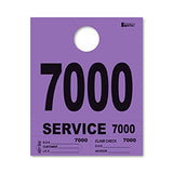 4 Part Heavy Brite Dispatch Numbers - Purple - 7000-7999