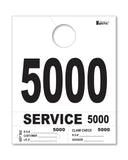 Service Dispatch Number/Hang Tag - Heavy Brite - White 5000 to 5999