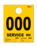 Service Dispatch Number/Hang Tag - Heavy Brite - Yellow 000 to 999