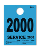 Service Dispatch Number/Hang Tag - Heavy Brite - Blue 2000 to 2999
