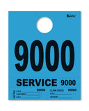 Service Dispatch Number/Hang Tag - Heavy Brite - Blue 9000 to 9999