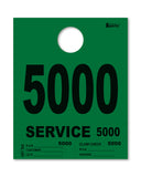 Service Dispatch Number/Hang Tag - Heavy Brite - Green 5000 to 5999