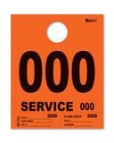 Service Dispatch Number/Hang Tag - Heavy Brite - Orange 000 to 999