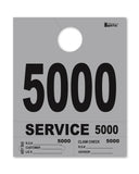 Service Dispatch Number/Hang Tag - Heavy Brite - Gray 5000 to 5999