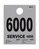 Service Dispatch Number/Hang Tag - Heavy Brite - Gray 6000 to 6999