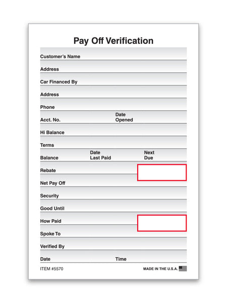 Pay Off Verification Form – Autostoresupply.com