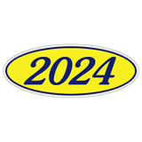 Oval Year Sticker Blue/Yellow 2024