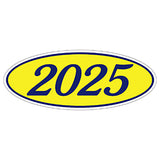 Oval Year Sticker Blue/Yellow 2025