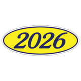 Oval Year Sticker Blue/Yellow 2026