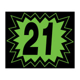Large Blast Year Sticker - 9" x 11" - Black and Green - 2021