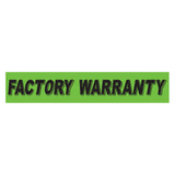 Slogan Window Sticker Factory Warranty Green