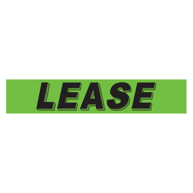 Leasing Sticker Slogan Window Sticker Lease Green – Autostoresupply.com