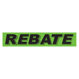 Slogan Window Sticker Rebate Green