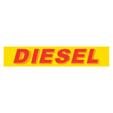 Slogan Window Sticker Red Yellow Diesel