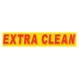 Slogan Window Sticker Red Yellow Extra Clean