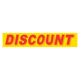 Slogan Window Sticker Red DISCOUNT on Yellow