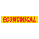Slogan Window Sticker Red Yellow Economical