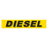 Slogan Window Sticker Black Yellow Diesel