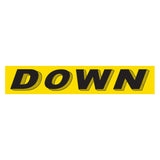 Slogan Window Sticker Black Yellow Down