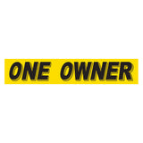 Slogan Window Sticker Black Yellow One Owner