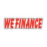 Die Cut Slogan Red White We Finance