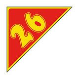 Angle Year Sticker Yellow Red 26