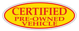 Oval Slogan Red Yellow Certified